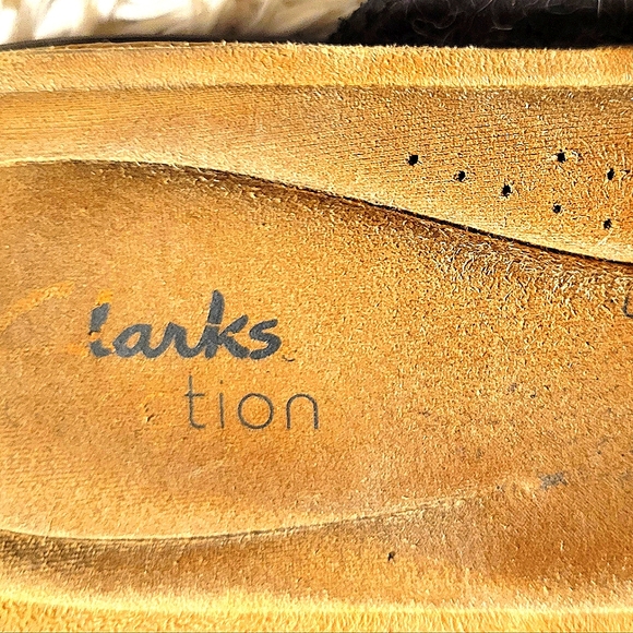 CLARKS BRAND NAME CORK SOLE FOOTBED BIRKENSTOCK STYLE SLIDE ON SANDALS - Picture 9 of 9